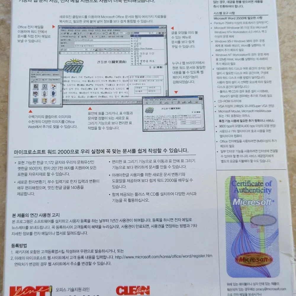Microsoft Word 2000, Korean Version, Brand New